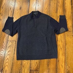 MENS CASHMERE ANS WOOL BLEND QUARTER ZIP SWEATERS SIZE XXL